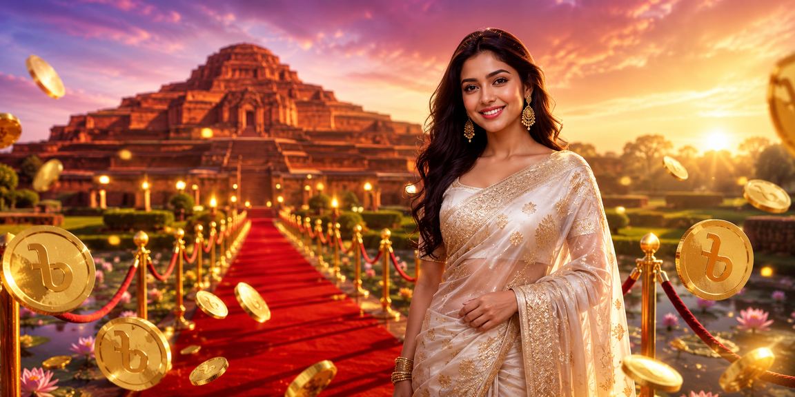 A model in a saree enjoying 2035 account benefits with VIP bonuses in Bangladesh